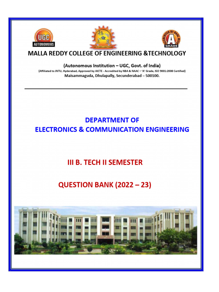 III-II Ece Question Bank | PDF | Cloud Computing | Microcontroller