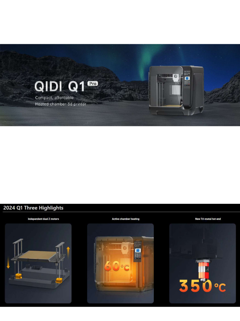 QIDI Tech Q1 Pro Pamphlet | PDF