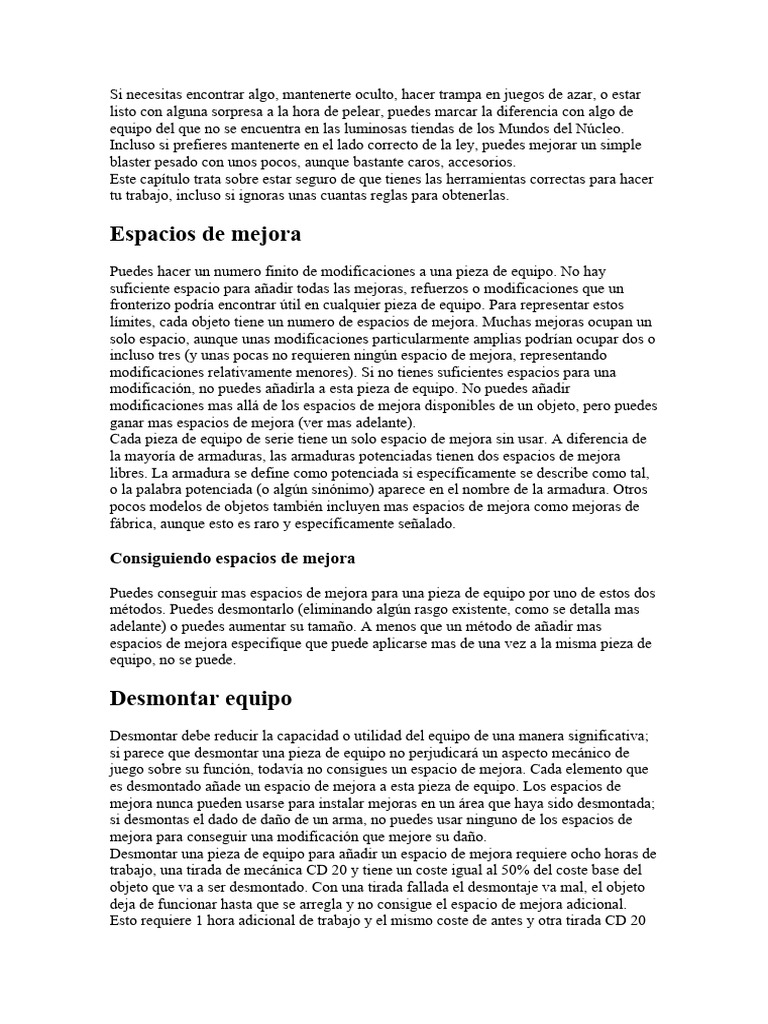 Mejora y Desmontaje de Equipos en Juegos | PDF | Rifle | Pistola