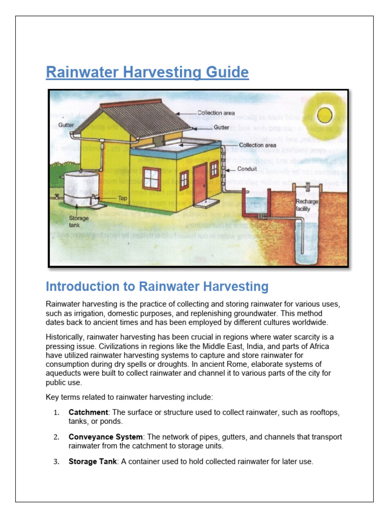 Comprehensive Rainwater Harvesting Guide | PDF | Water | Surface Runoff