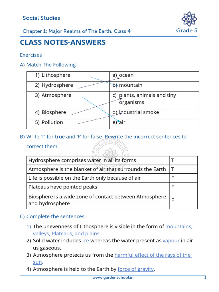 AK CN Grade+5 Social+Science Chapter+1 Class+4 | PDF | Earth | Natural ...