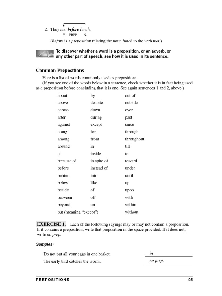 Understanding Prepositions and Phrases | PDF | Preposition And ...