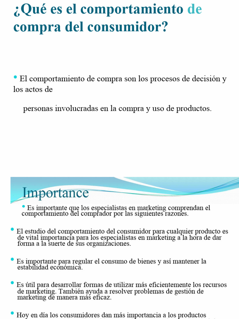 Comportamiento de Compra del Consumidor | PDF | Comportamiento | Los ...