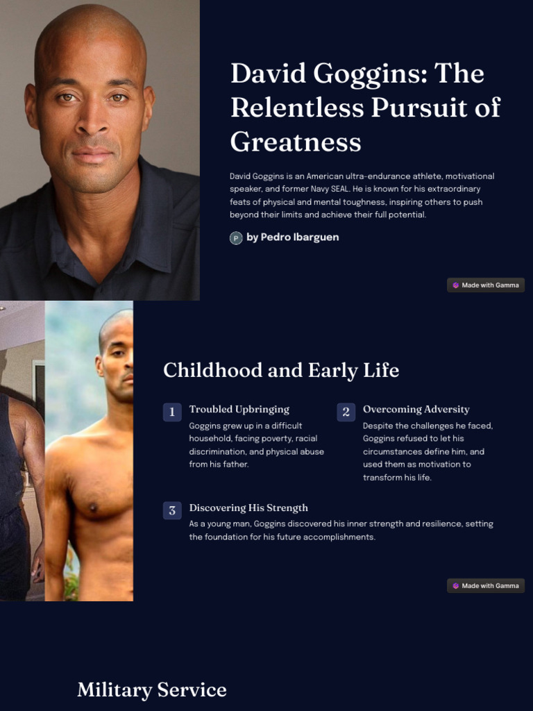 David Goggins The Relentless Pursuit Of Greatness Pdf Liberal Arts
