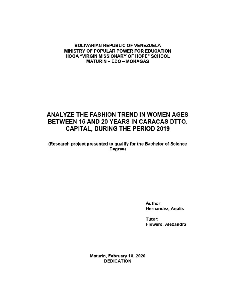 Fashion Design Research Project | PDF | Fashion | Clothing