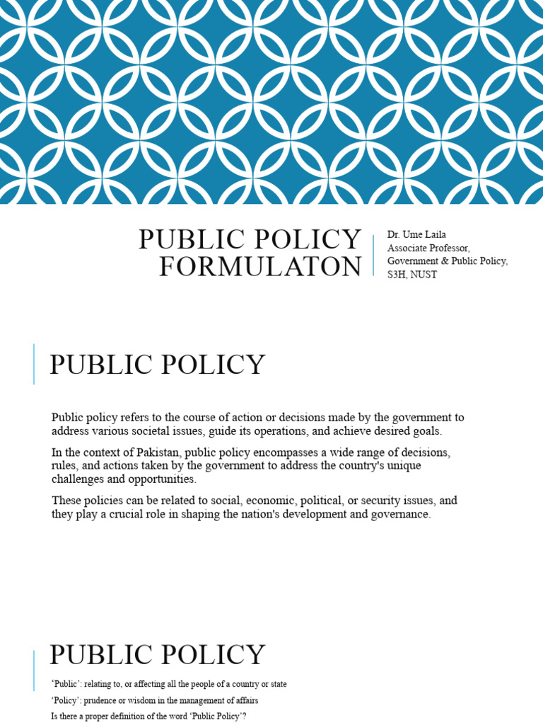 Public Policy Formulation | PDF | Human Trafficking | Policy