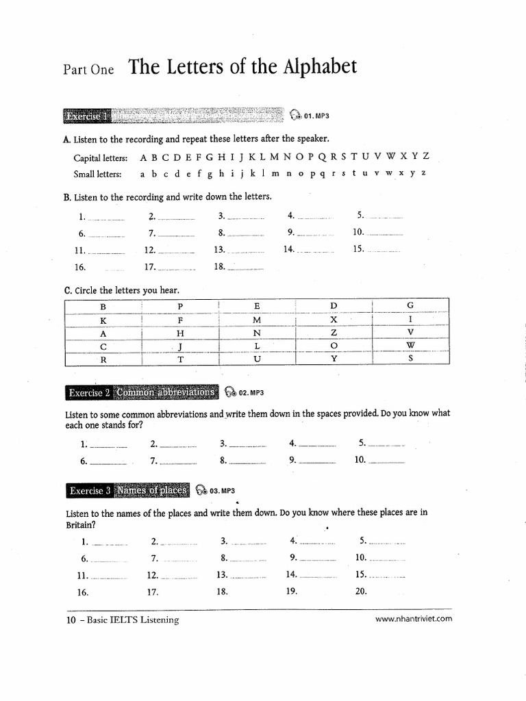 Basic ielts listening pdf