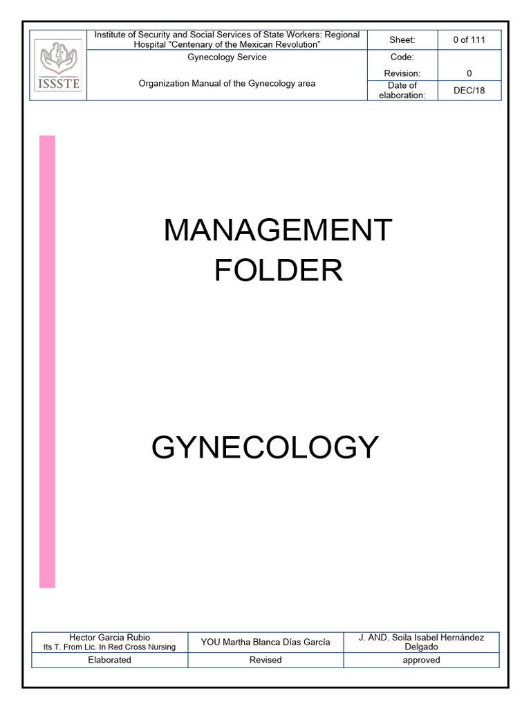 Gynecology Management Folder | PDF