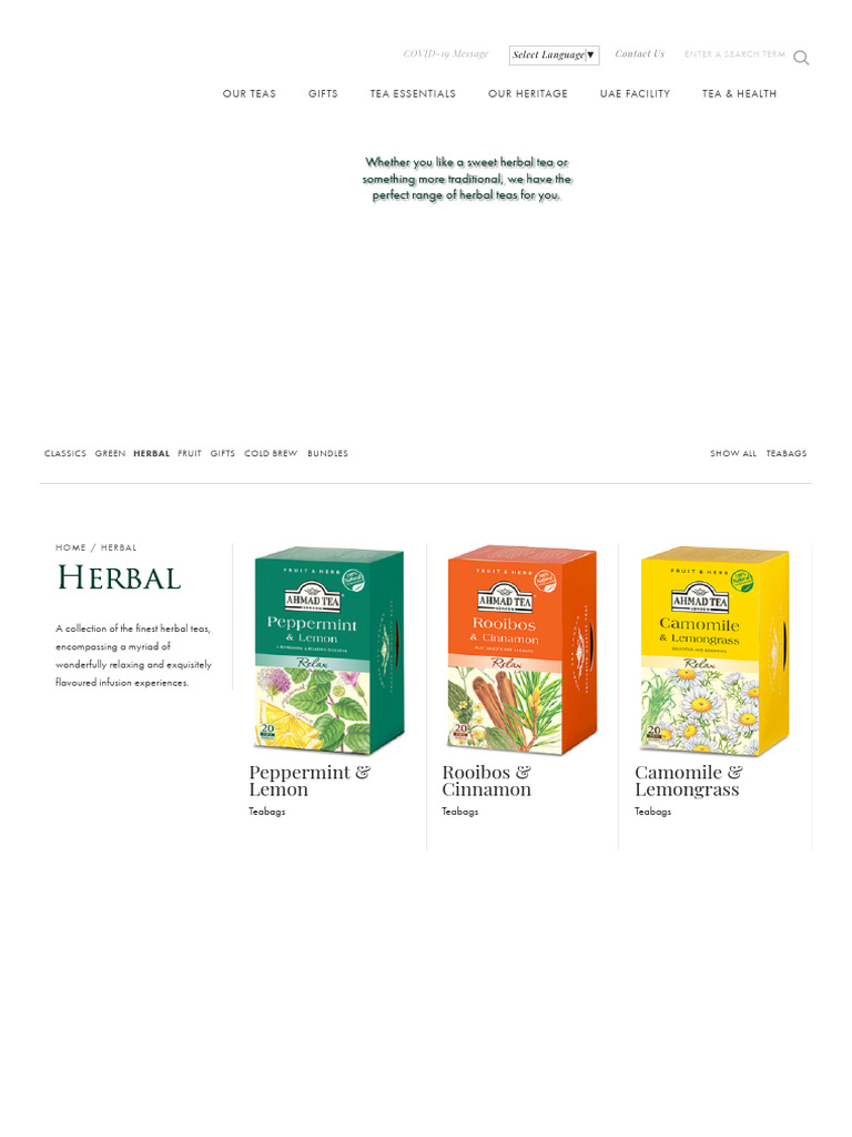 Premium Herbal Tea Selection | PDF | Tea | Hot Drinks
