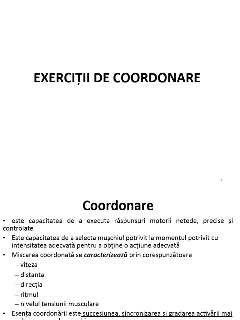 Exerciții de Coordonare | PDF