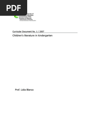 Blanco Children's Literature in Kindergarten PDF