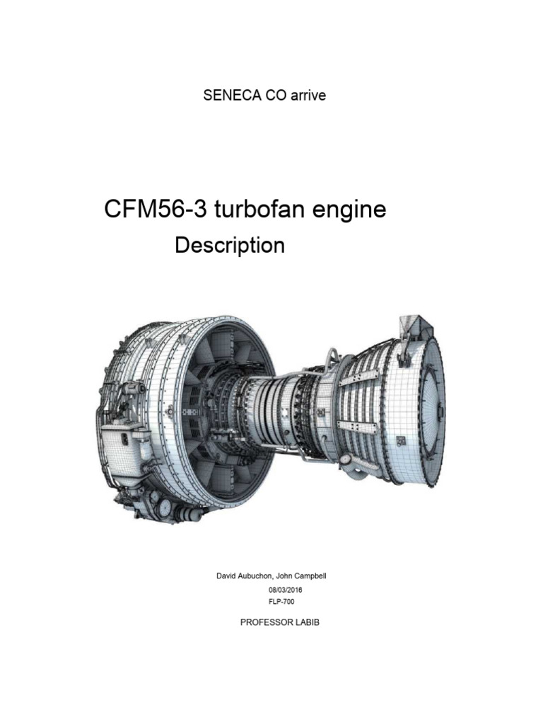 CFM56-3 Turbofan Engine Overview | PDF | Turbine | Engines