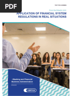 Application of Regulations in The Financial System