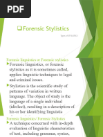 Forensic Linguistics: Cases & Techniques | PDF | Linguistics | Forensic ...