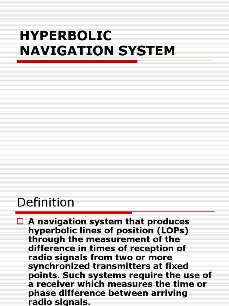 Hyperbolic Navigation System Overview | PDF