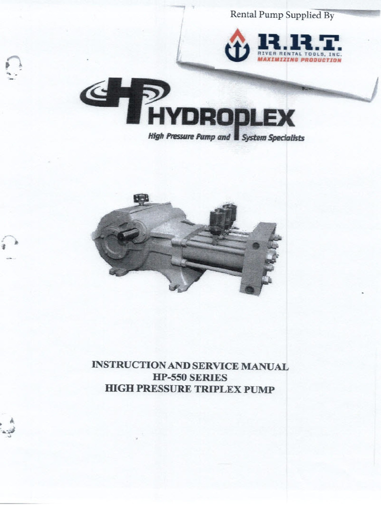 Hydroplex 550 Manual | PDF