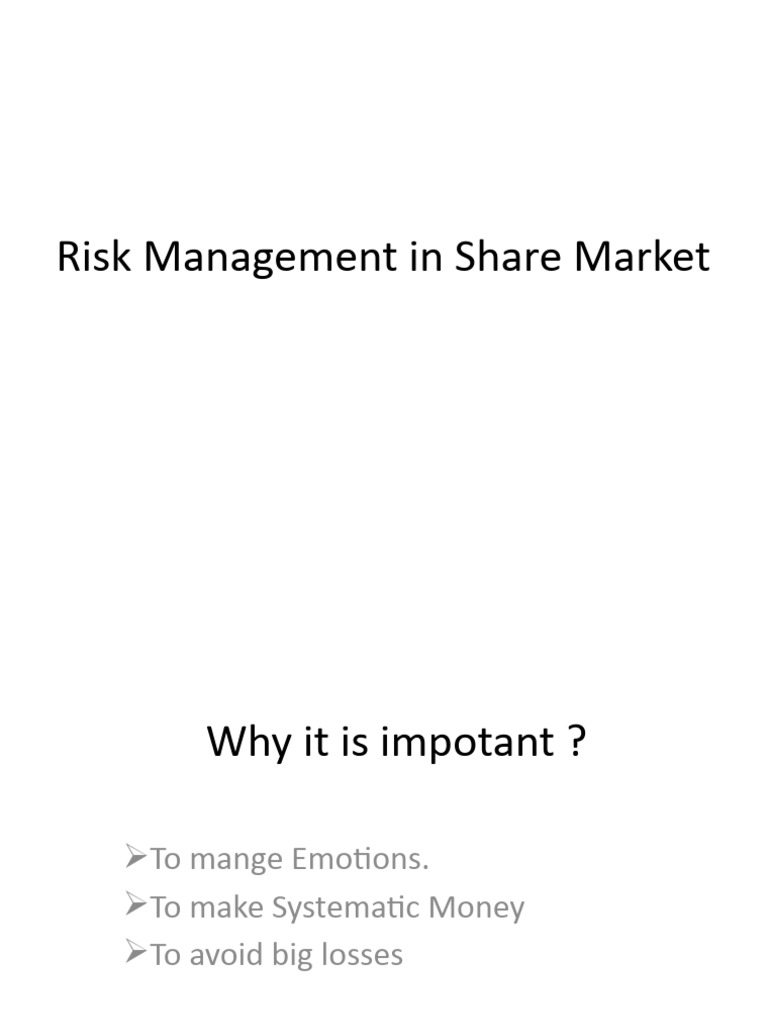 Effective Risk Management in Trading | PDF
