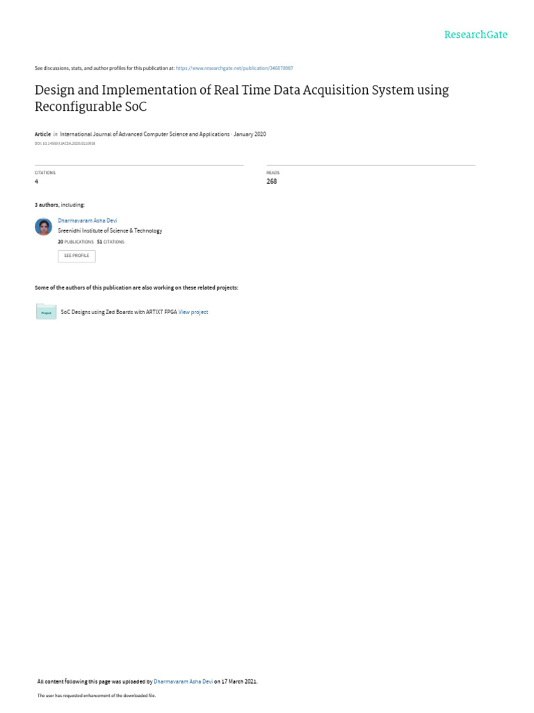 Design and Implementation of Real Time Data Acquis | PDF | Field ...