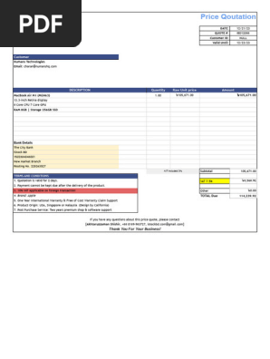 Price Quote - Numans Technologies