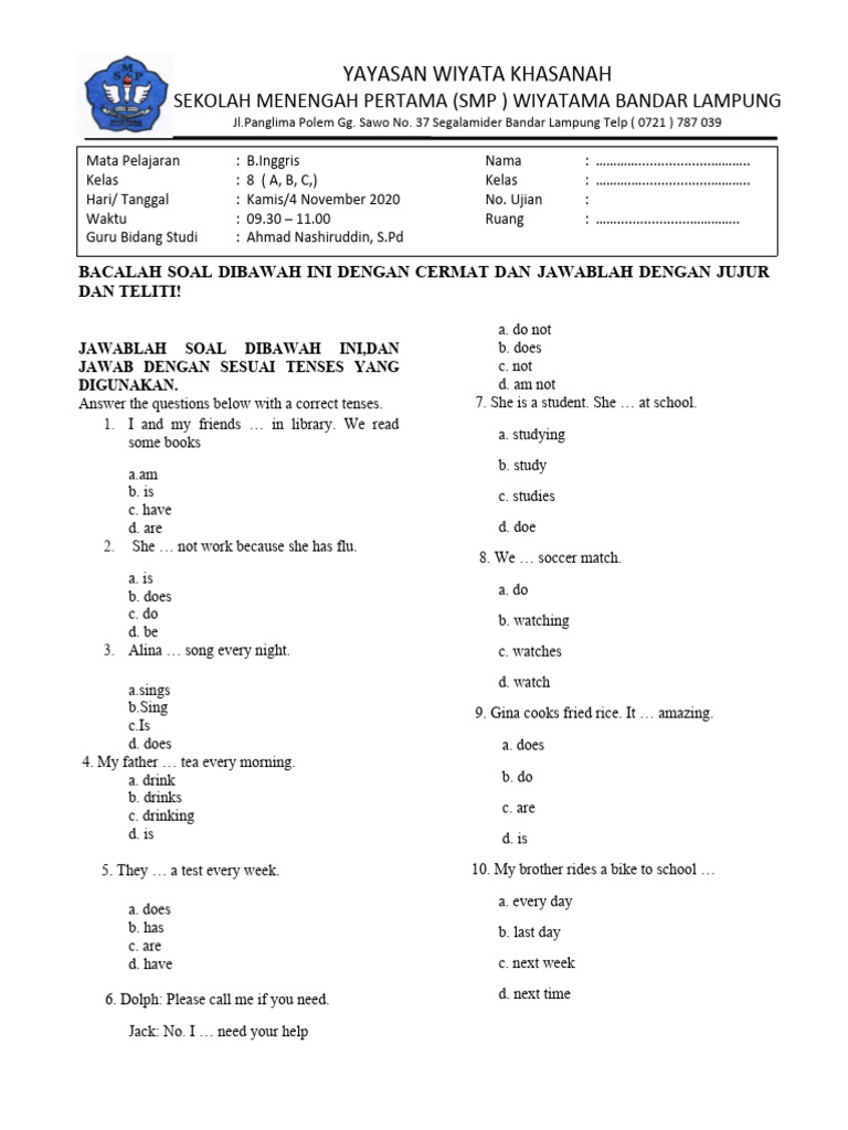Jawablah Soal Dibawah Ini Pdf