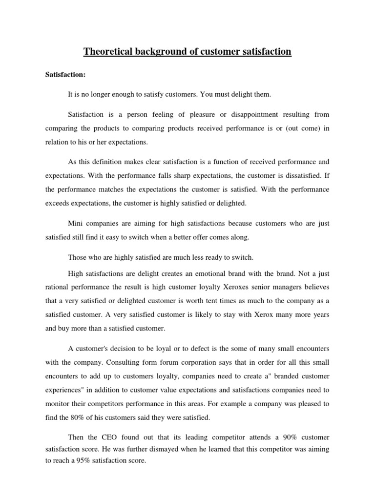 Customer Satisfaction Insights and Strategies | PDF | Customer ...