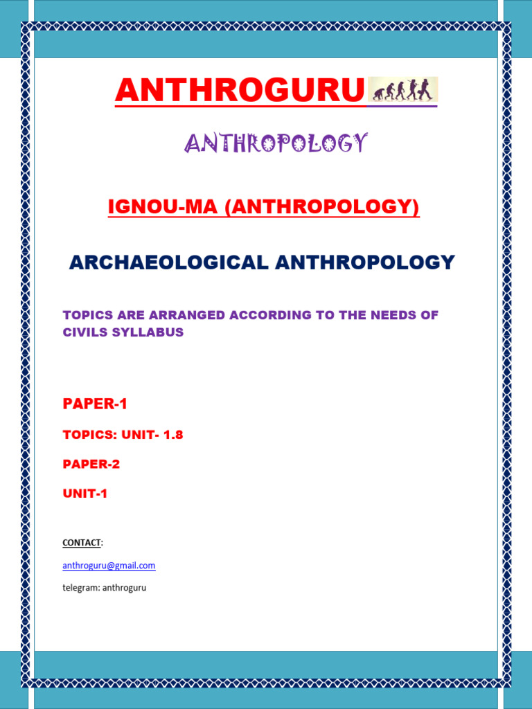 Archaeological Anthropology Overview | PDF | Archaeology