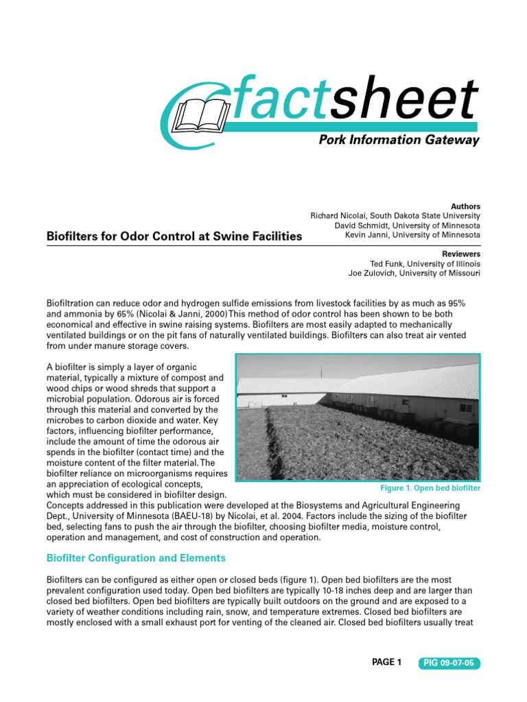 Biofilters for Swine Odor Control | PDF | Porosity | Ventilation ...