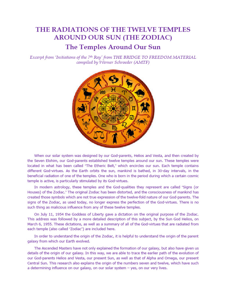Helios' Twelve God-Virtues Explained | PDF | Sun | Solar System