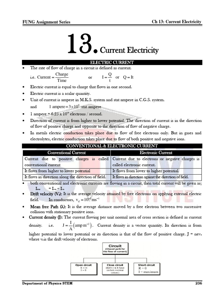 02 Chapter-13 | PDF | Electric Current | Electrical Resistivity And ...