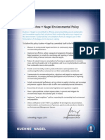 Kuehne + Nagel Environmental Policy Commitment