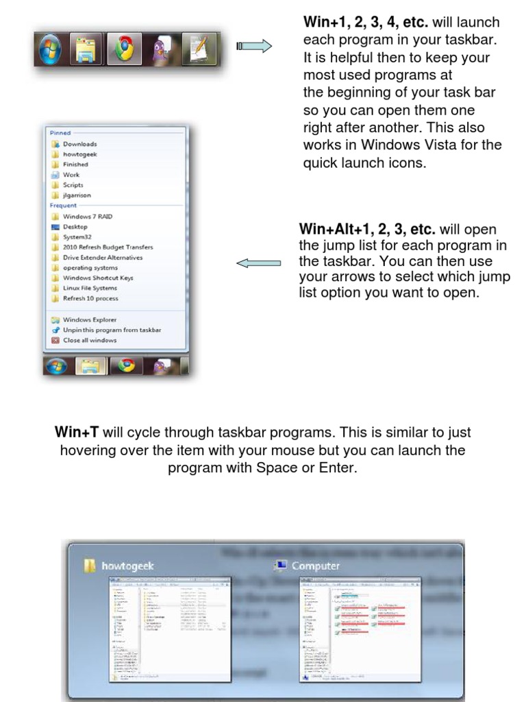 Win+1, 2, 3, 4, Etc. Will Launch | PDF | Computing Platforms ...