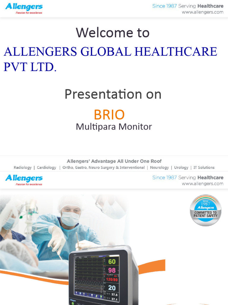 BRIO Multipara Monitor Overview | PDF | Blood Pressure | Heart Rate