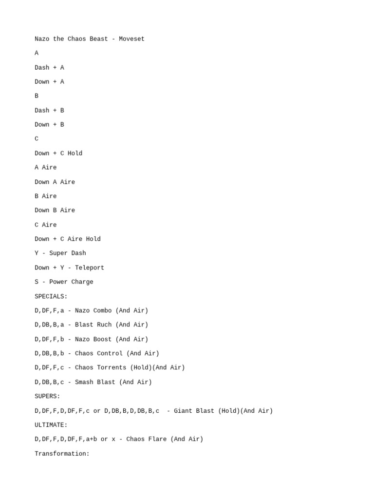 MOVESET | PDF