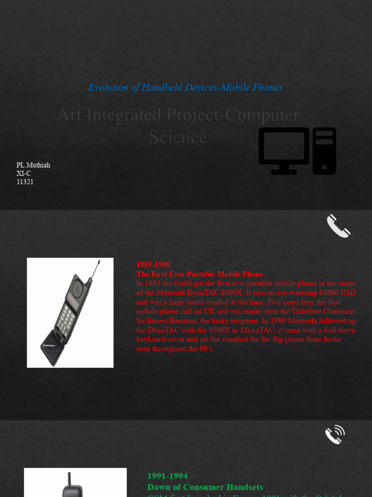 History of Mobile Phones Evolution | PDF | Mobile Phones | Mobile ...