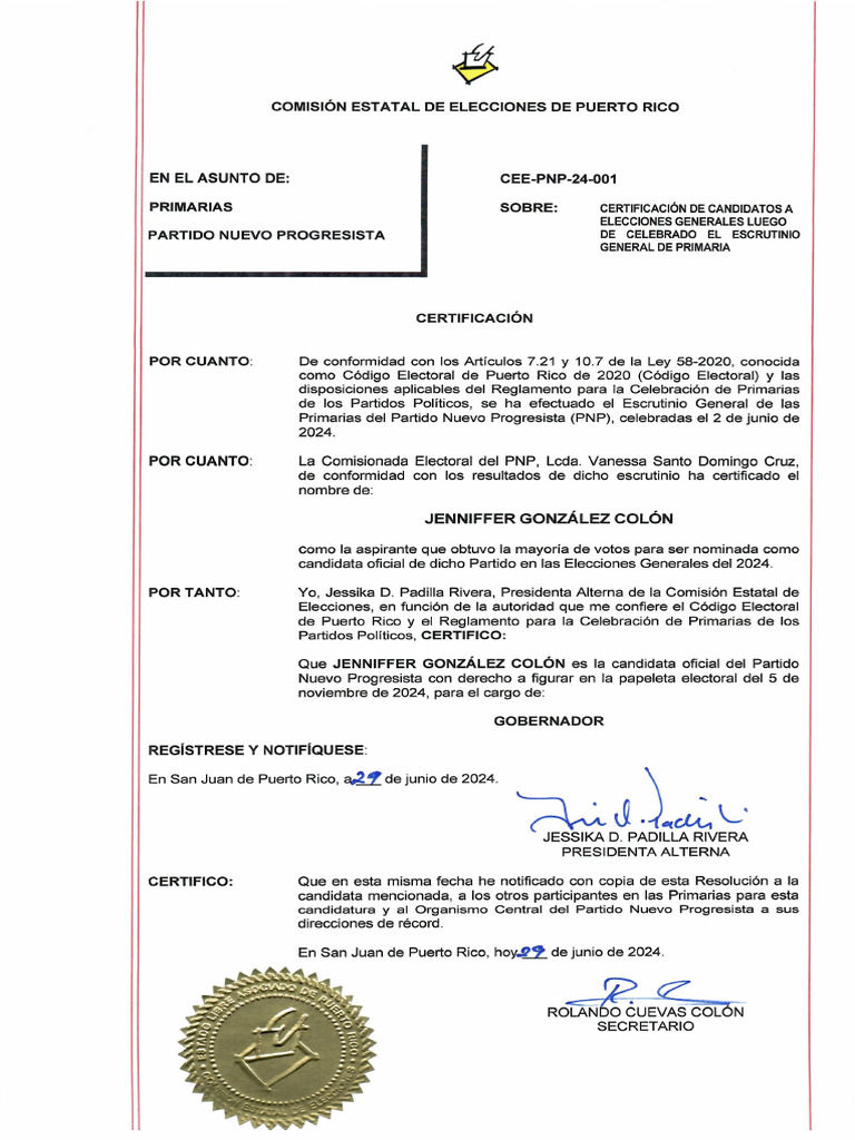 Certificación de La CEE | PDF