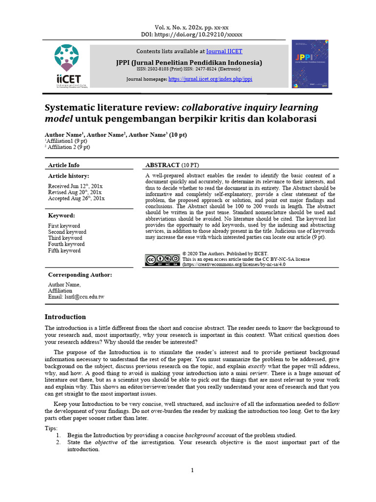 Systematic Literature Review Pdf Methodology Citation