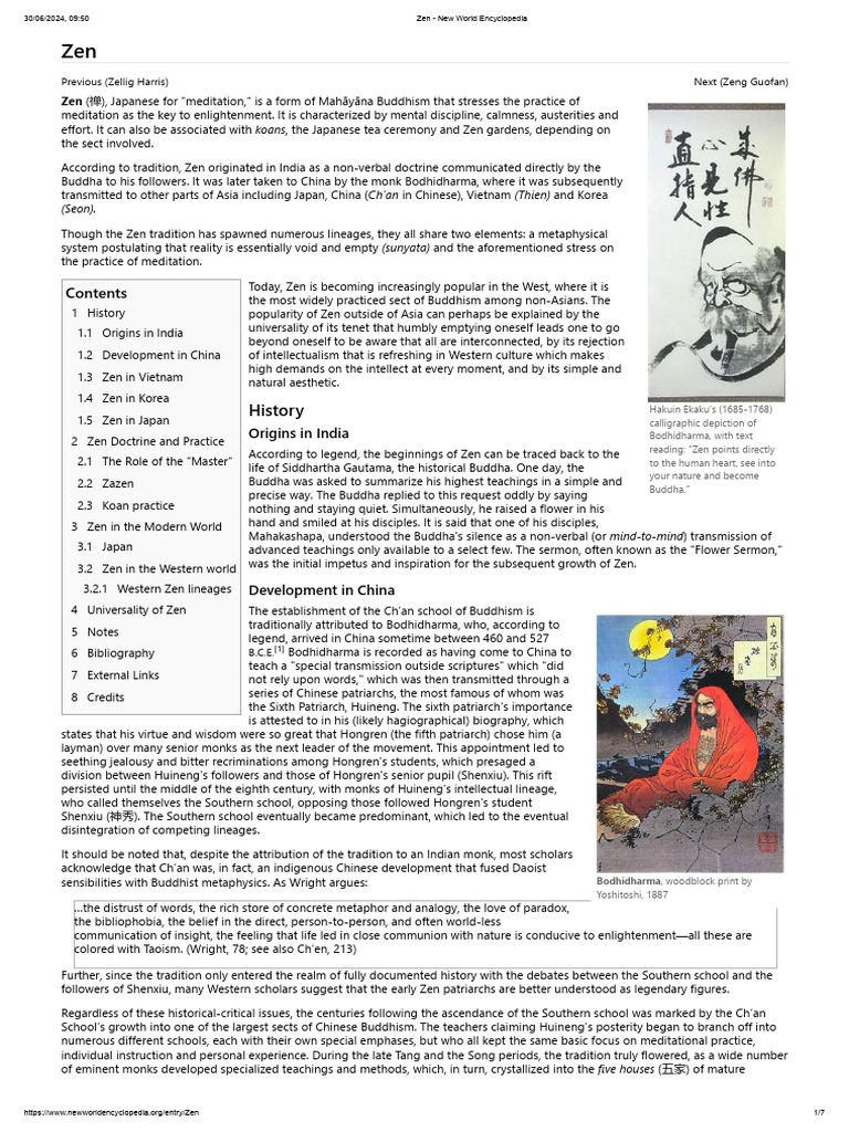 Overview of Zen Buddhism | PDF | Zen | Chan Buddhism