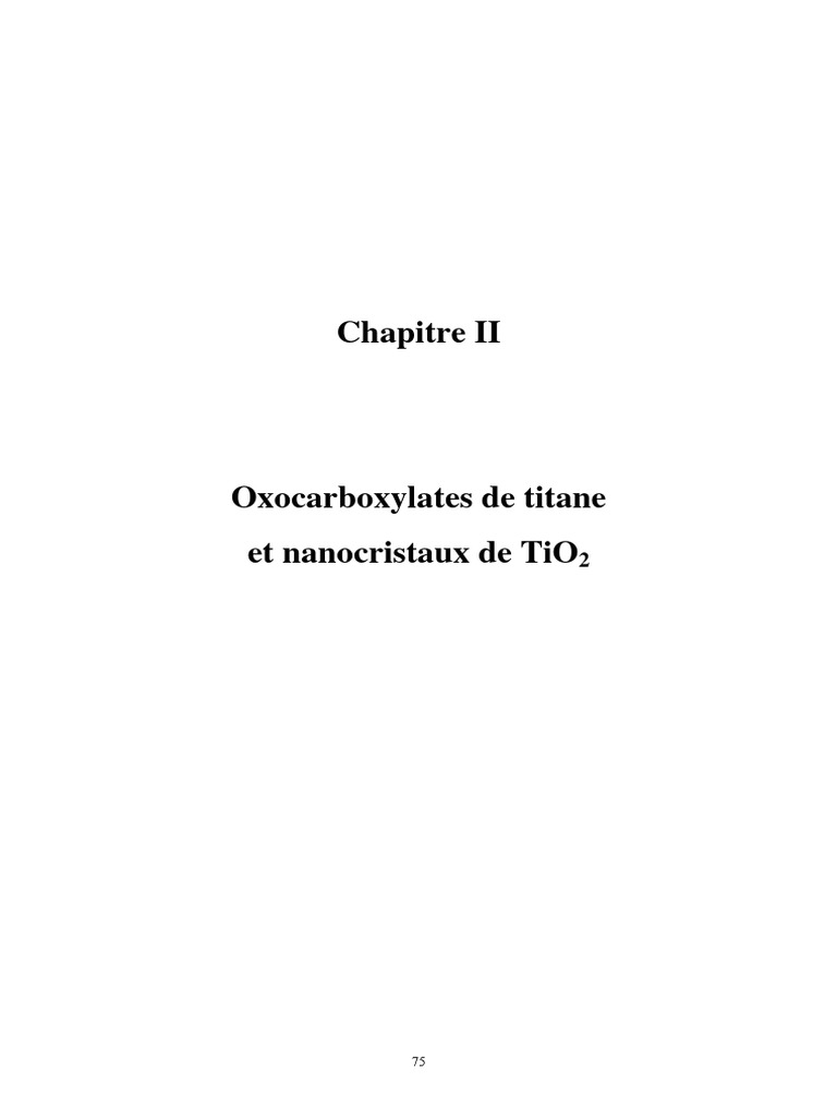 Oxocarboxylates de titane et TiO2 | PDF | Dioxyde de titane | Titane