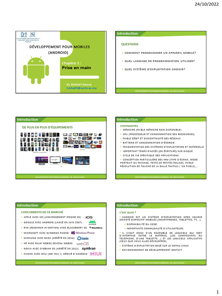 Introduction au développement Android | PDF | Android (Système d ...