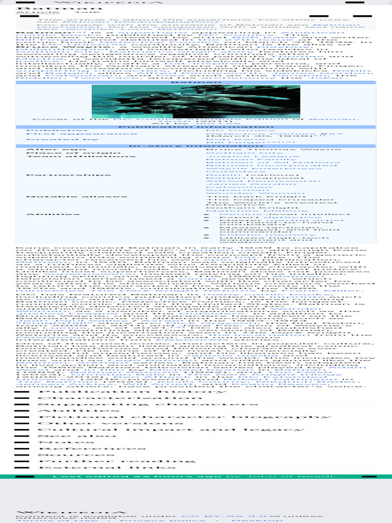 Batman - Wikipedia | PDF | Batman | Comics Publications