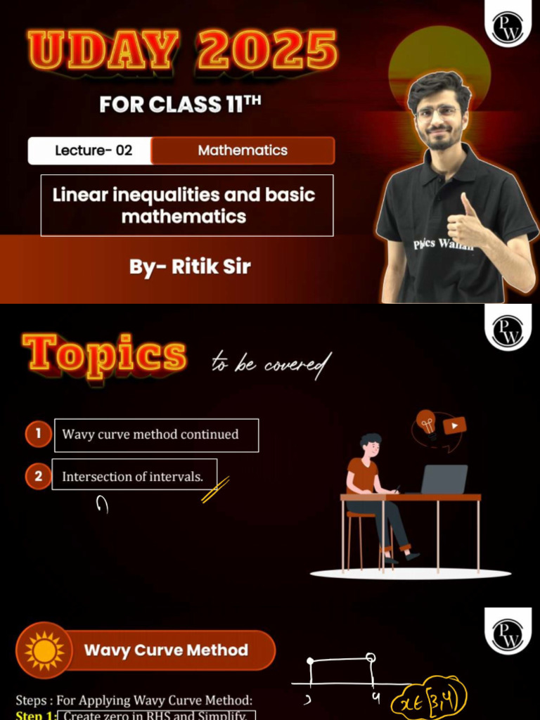 Linear Inequations and Basic Mathematics 02 Class Notes Ud | PDF