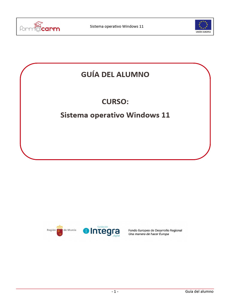 Guía del Curso de Windows 11 PDF | PDF | Microsoft Windows | Archivo de ...