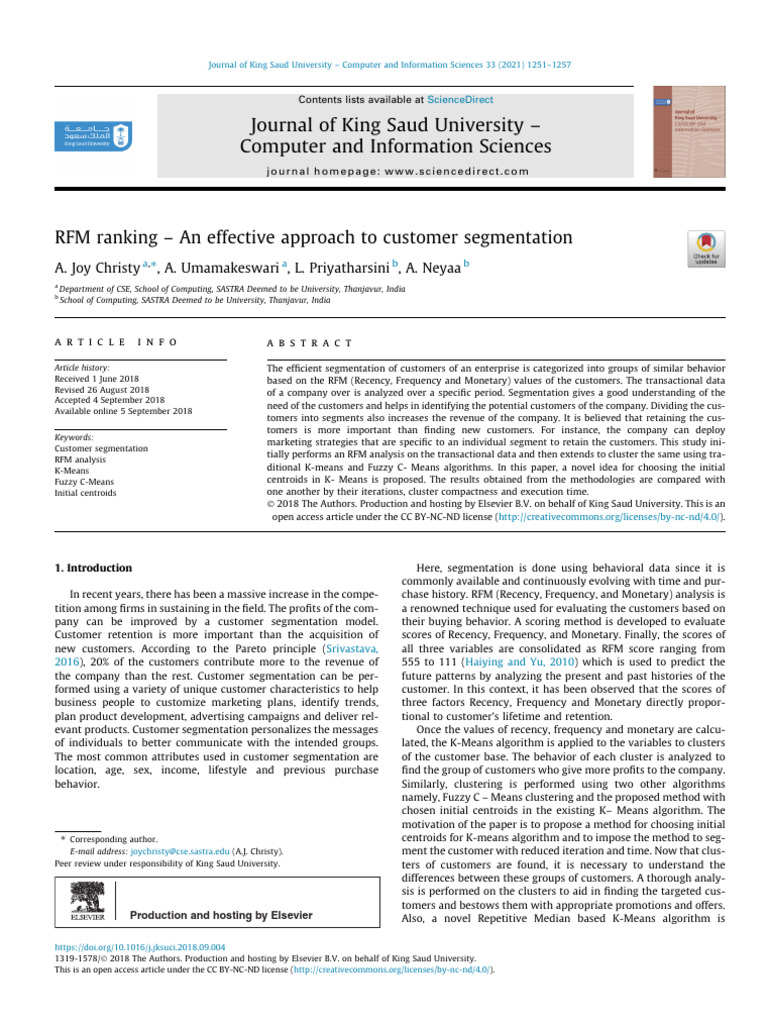Effective Customer Segmentation | PDF | Cluster Analysis | Market ...