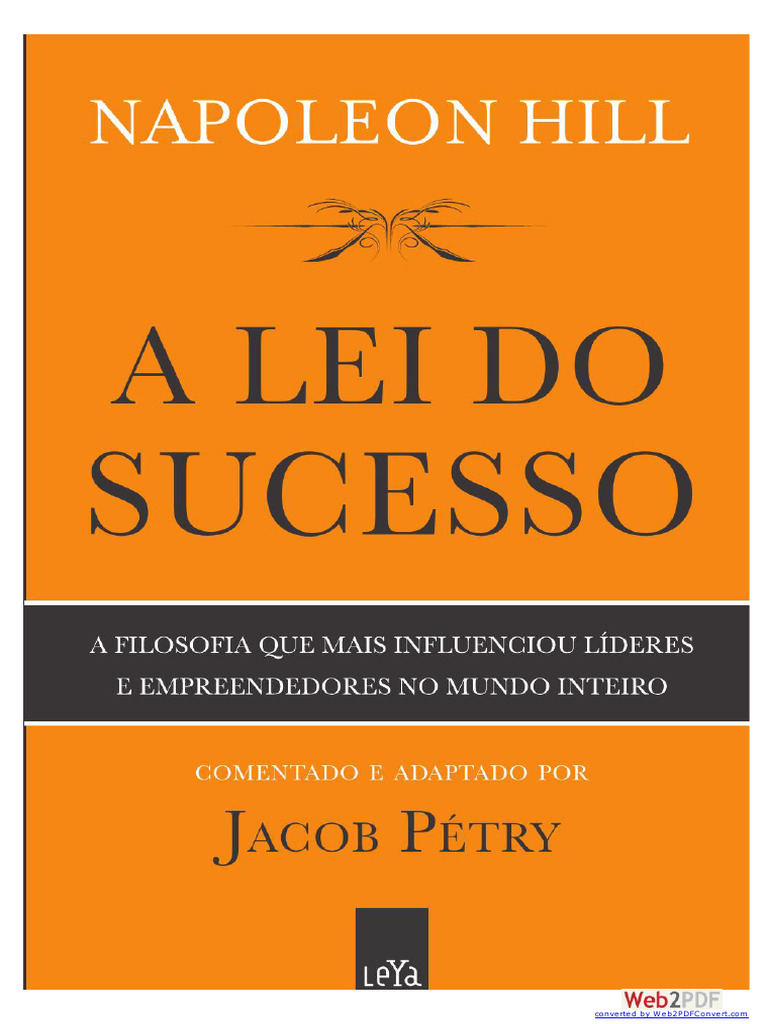 Lei do Sucesso de Napoleon Hill PDF | PDF