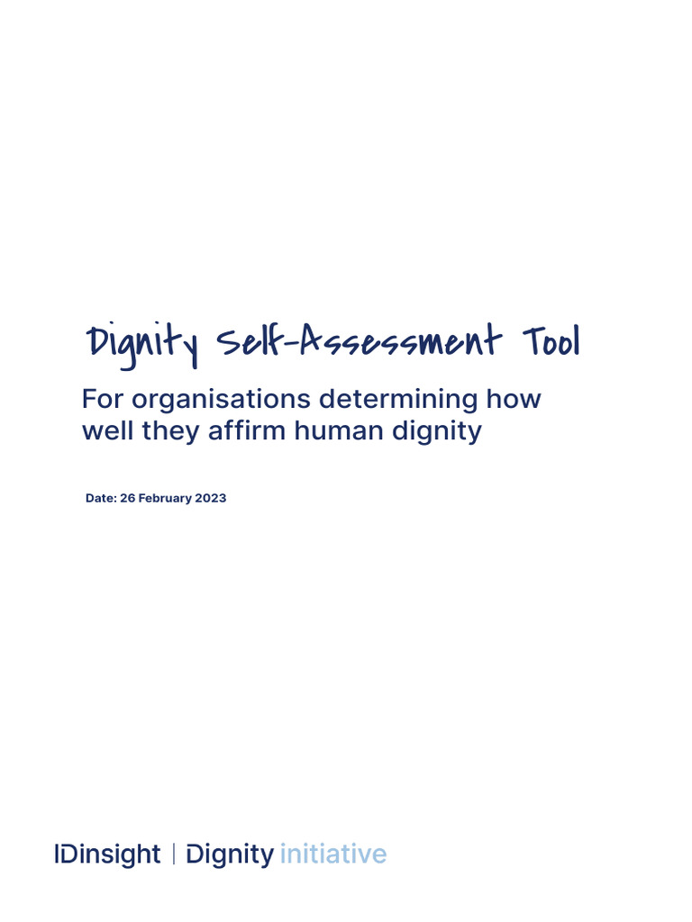 Dignity Self-Assessment Tool Guide | PDF | Dignity | Communication