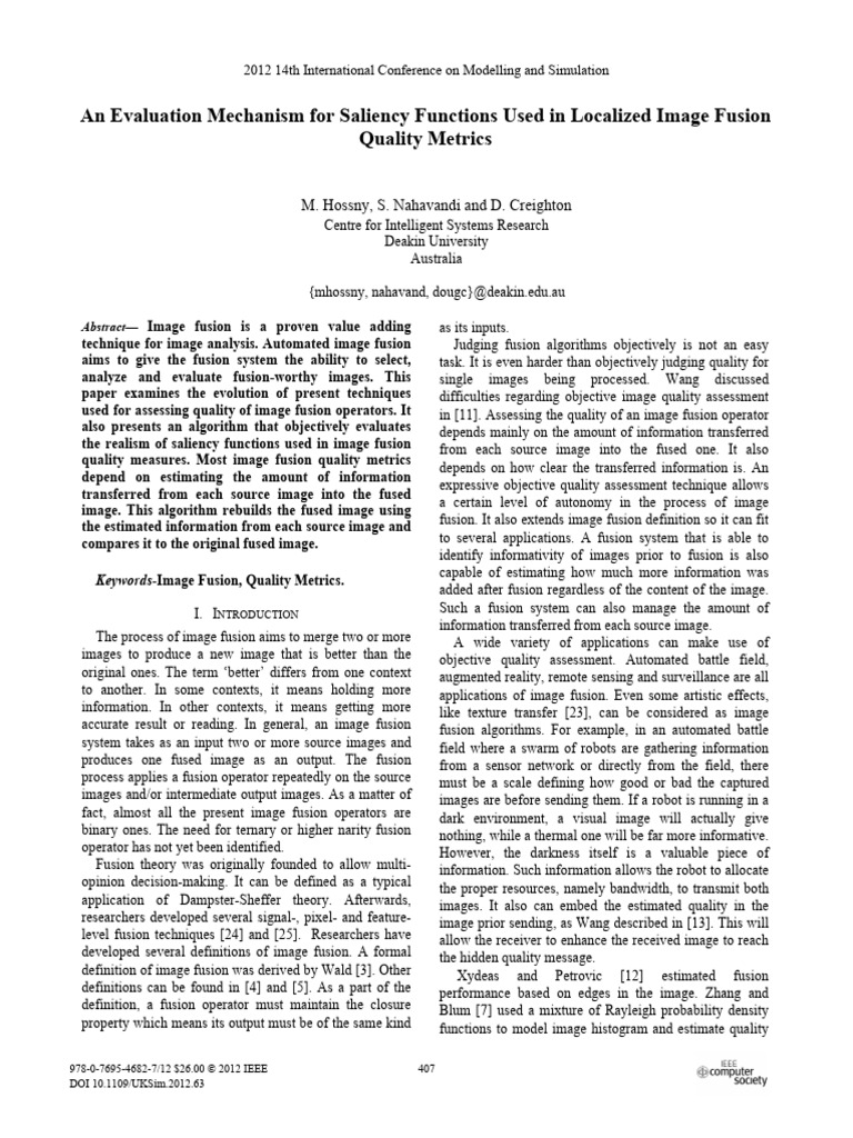 An evaluation mechanism for saliency functions used in localized image