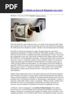 Cuidado Na Hora de Financiar o Seu Carro