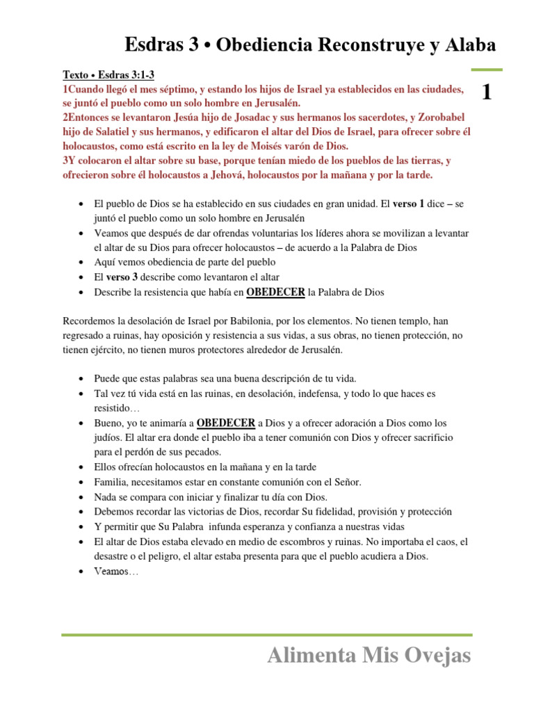 Esdras 3 Pdf Templo En Jerusalén Altar