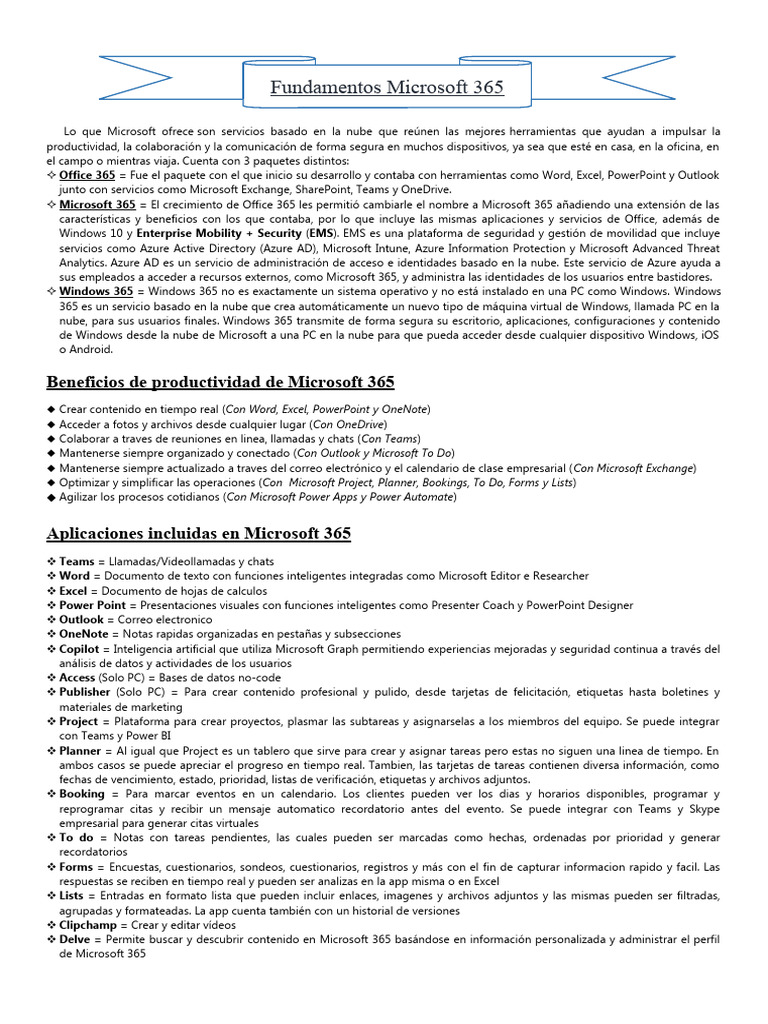 Integración de Windows 365 en la Nube | PDF | Computación en la nube ...
