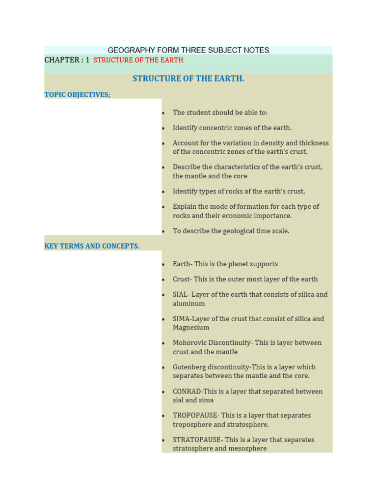 SIAL and SIMA: Earth's Crust Layers | PDF | Rock (Geology) | Igneous Rock